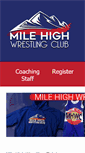 Mobile Screenshot of milehighwrestlingclub.com